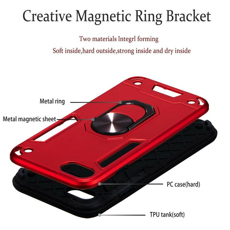 Cover iPhone SE 3 / SE 2 / 8 / 7 Aftagelig Ringstøtte I Metallisk