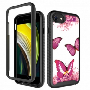 Cover iPhone SE 3 / SE 2 / 8 / 7 Beskyttelsessæt Dobbelt Beskyttelse Sommerfugle