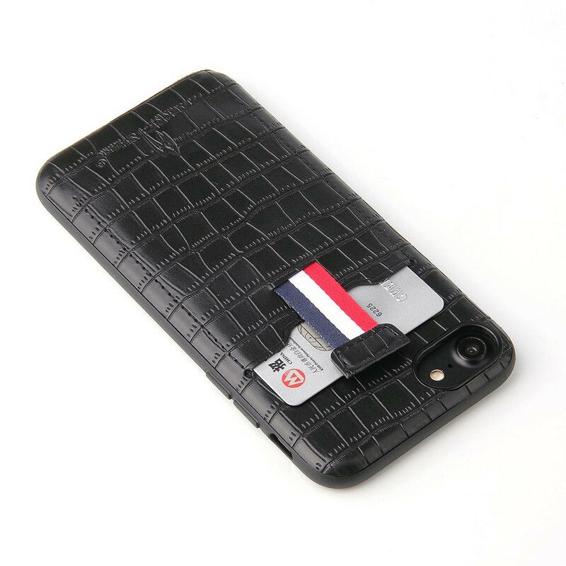 Cover iPhone SE 3 / SE 2 / 8 / 7 Crocodile Skin Style Kortholder