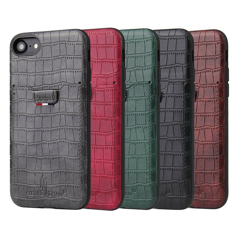 Cover iPhone SE 3 / SE 2 / 8 / 7 Crocodile Skin Style Kortholder