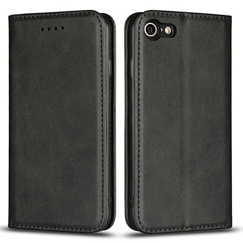 Cover iPhone SE 3 / SE 2 / 8 / 7 Flip Cover Premium Imiteret Lædersøm