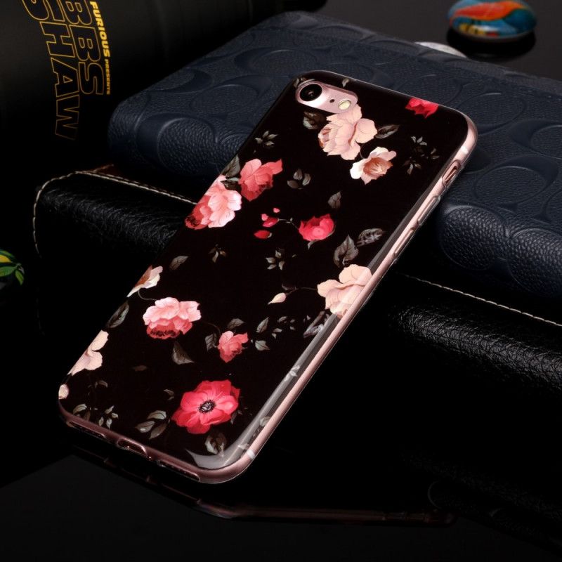 Cover iPhone SE 3 / SE 2 / 8 / 7 Fluorescerende Blomster