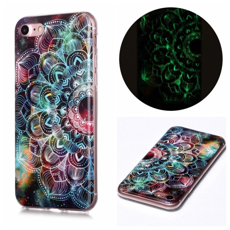 Cover iPhone SE 3 / SE 2 / 8 / 7 Fluorescerende Mandala