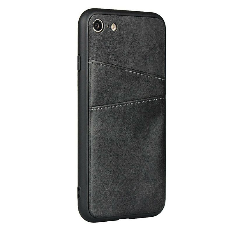 Cover iPhone SE 3 / SE 2 / 8 / 7 Læder Tekstur Dobbelt Kortholder