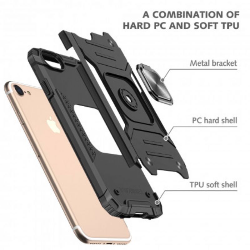 Cover iPhone SE 3 / SE 2 / 8 / 7 Ring-støtte Panserstil