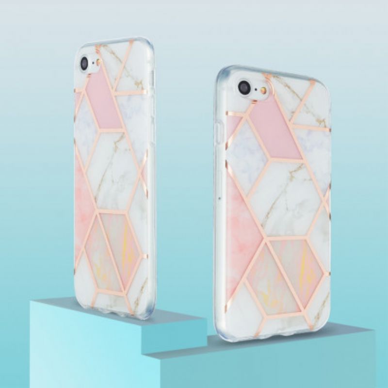 Cover iPhone SE 3 / SE 2 / 8 / 7 Silicone Marmor Geometri