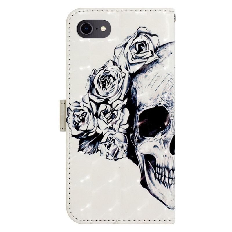 Flip Cover iPhone SE 3 / SE 2 / 8 / 7 Blomsterskalle