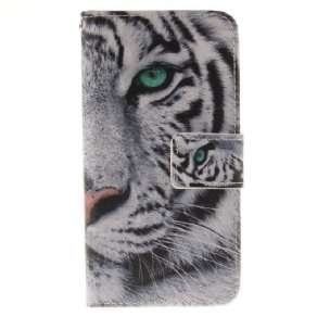 Flip Cover iPhone SE 3 / SE 2 / 8 / 7 Hvid Tiger