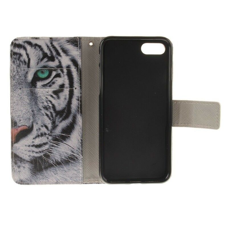 Flip Cover iPhone SE 3 / SE 2 / 8 / 7 Hvid Tiger