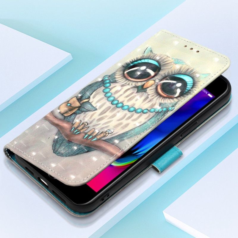 Flip Cover iPhone SE 3 / SE 2 / 8 / 7 Med Snor Frøken Strappy Owl