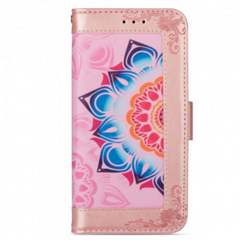 Flip Cover iPhone SE 3 / SE 2 / 8 / 7 Med Snor Mandala Dekoration Med Rem