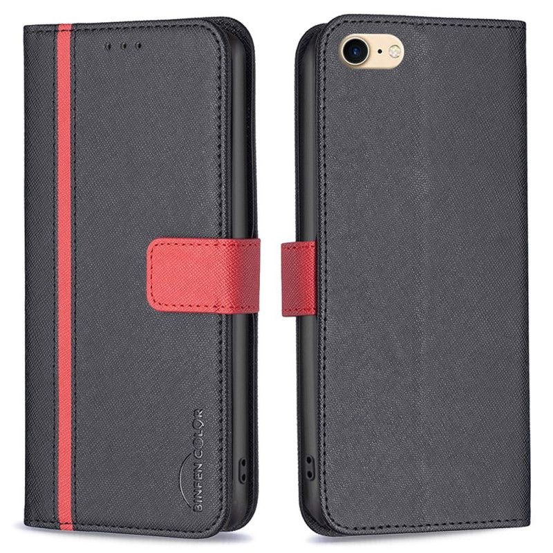 Flip Cover iPhone SE 3 / SE 2 / 8 / 7 Tofarvet Binfen Farve