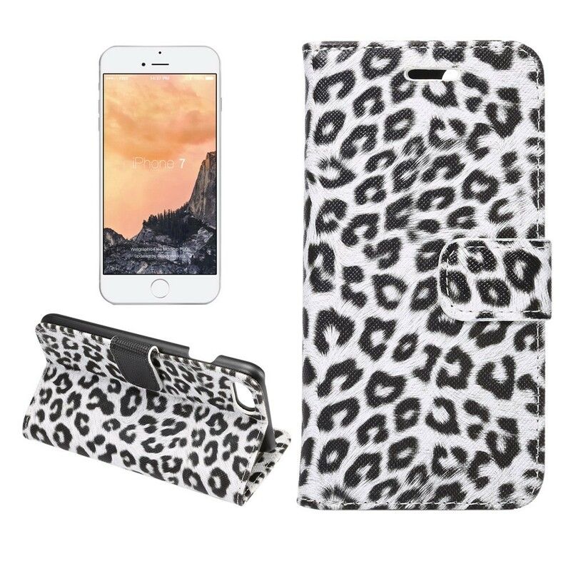 Læder Cover iPhone SE 3 / SE 2 / 8 / 7 Leopard