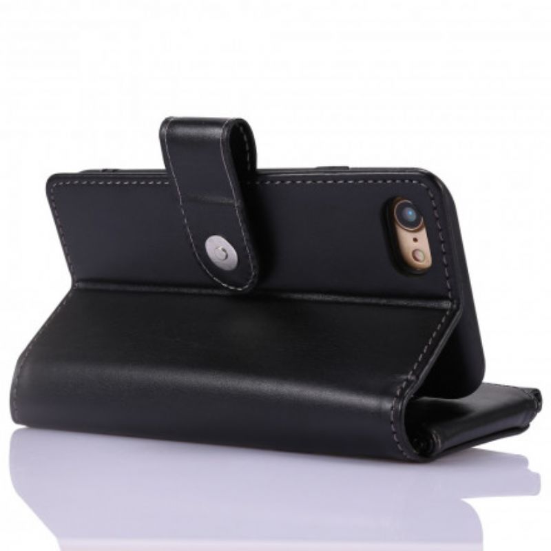 Læder Cover iPhone SE 3 / SE 2 / 8 / 7 Multi-funktion Business Wallet