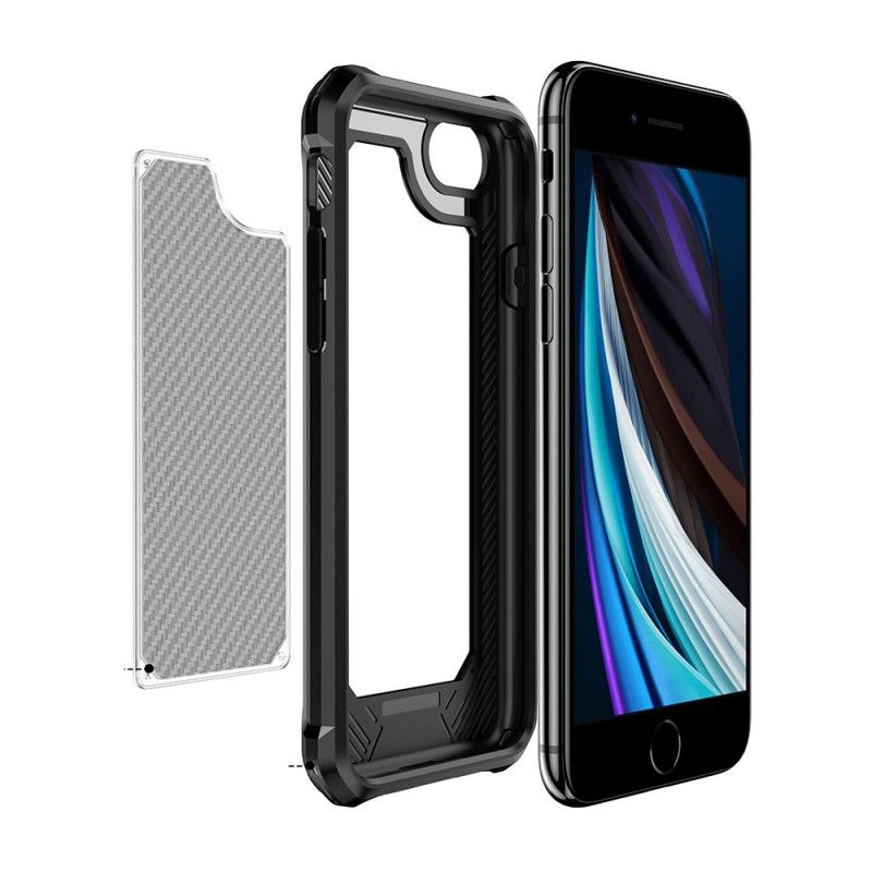 Mobilcover iPhone SE 3 / SE 2 / 8 / 7 Carbon Fiber Hybrid