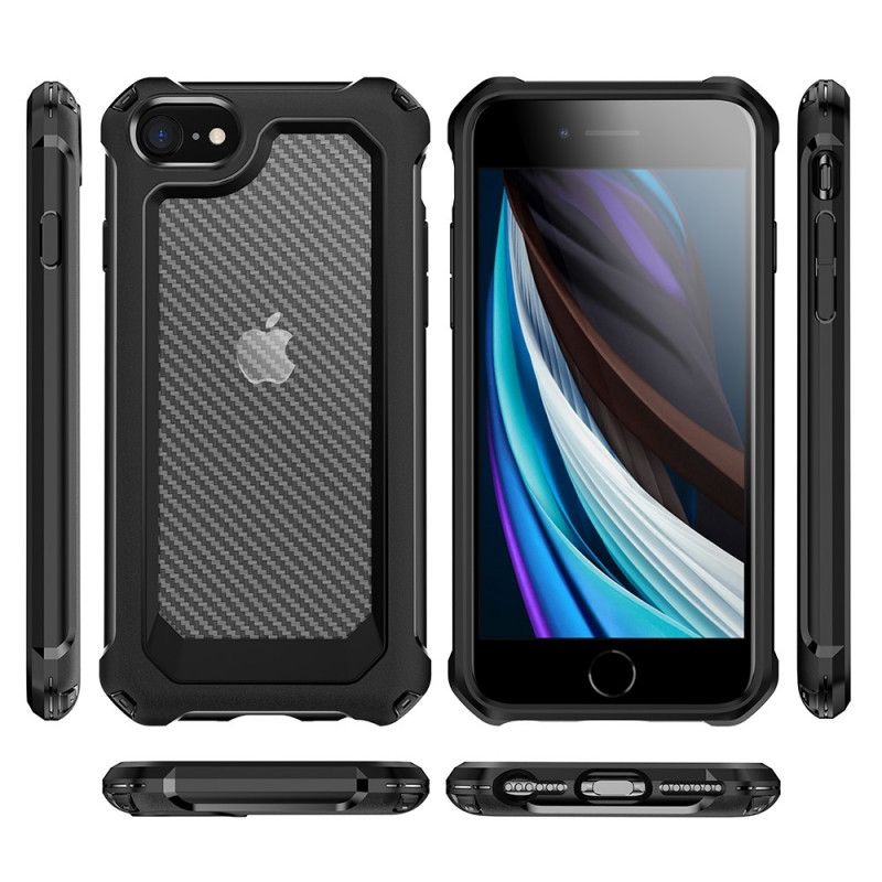 Mobilcover iPhone SE 3 / SE 2 / 8 / 7 Carbon Fiber Hybrid