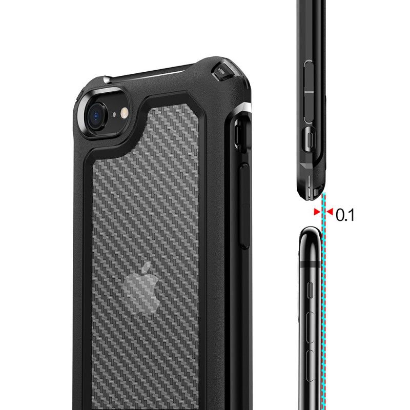 Mobilcover iPhone SE 3 / SE 2 / 8 / 7 Carbon Fiber Hybrid