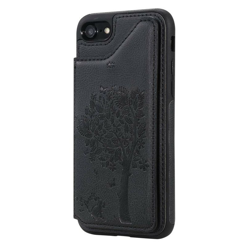 Mobilcover iPhone SE 3 / SE 2 / 8 / 7 Cat Printing Support Card Holder