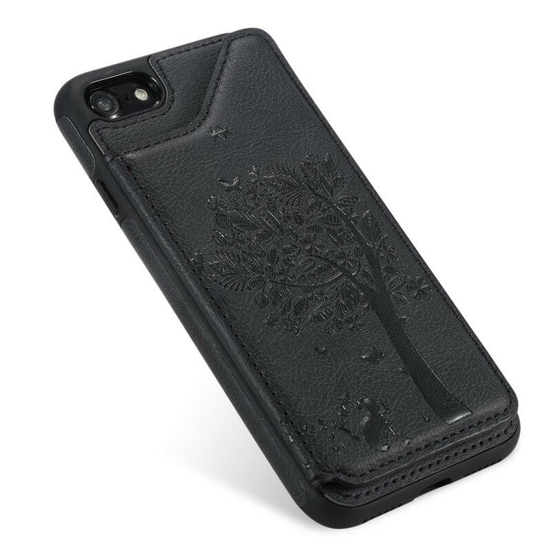 Mobilcover iPhone SE 3 / SE 2 / 8 / 7 Cat Printing Support Card Holder