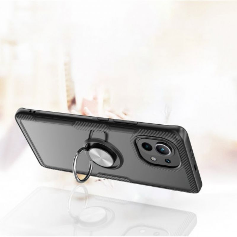 Cover Xiaomi Mi 11 5G Carbon Fiber Metal Ring