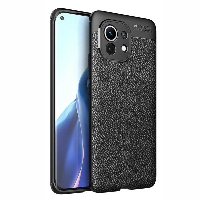 Cover Xiaomi Mi 11 5G Dobbelt Linje Litchi Lædereffekt