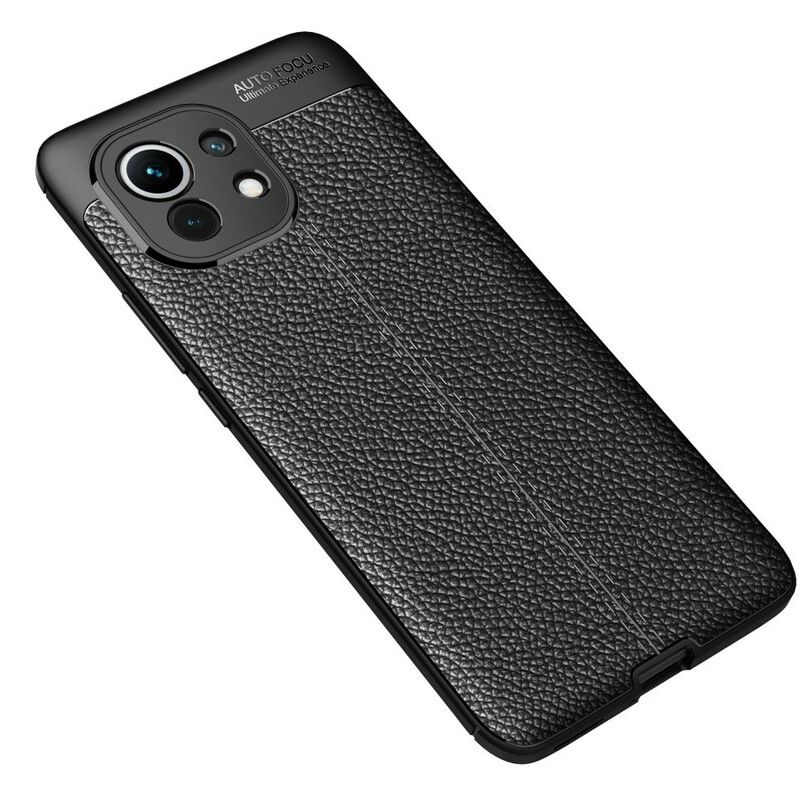 Cover Xiaomi Mi 11 5G Dobbelt Linje Litchi Lædereffekt