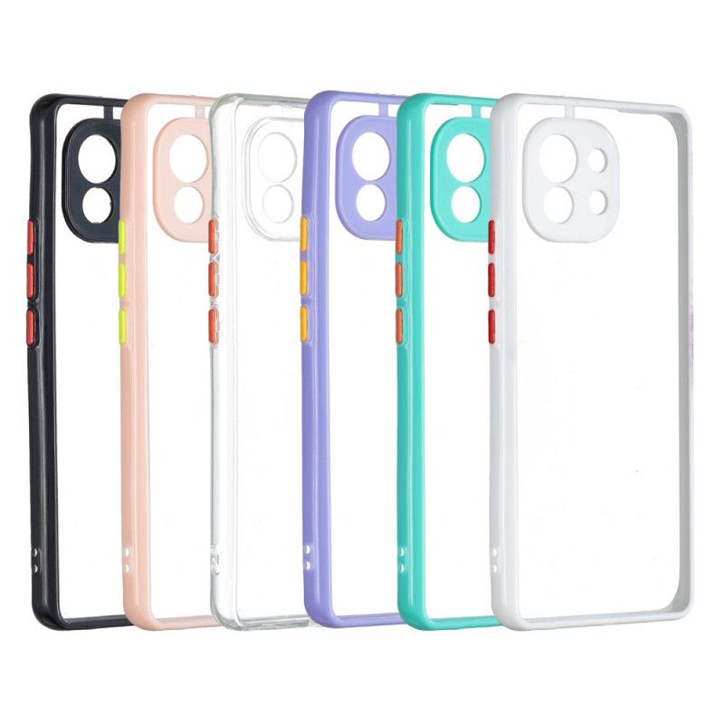 Cover Xiaomi Mi 11 5G Farvet Omrids Transparent