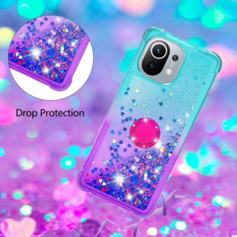 Cover Xiaomi Mi 11 5G Glitter Ring-støtte