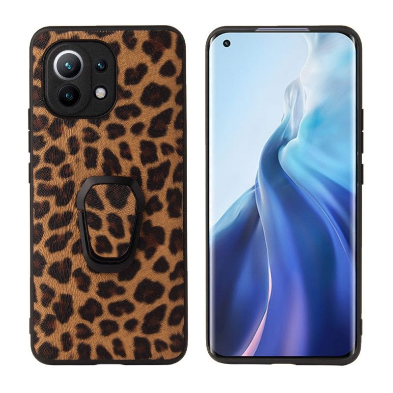 Cover Xiaomi Mi 11 5G Ringstøtte I Leopardstil