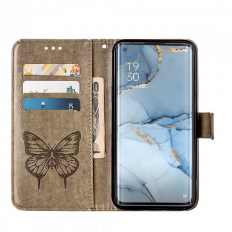 Flip Cover Xiaomi Mi 11 5G Sommerfugledesign Med Snor