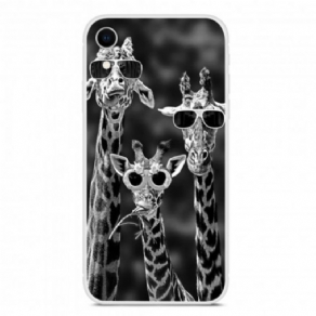 Cover iPhone XR Bebrillede Giraffer