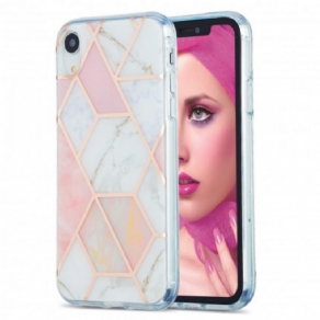 Cover iPhone XR Blinkende Geometrisk Marmor