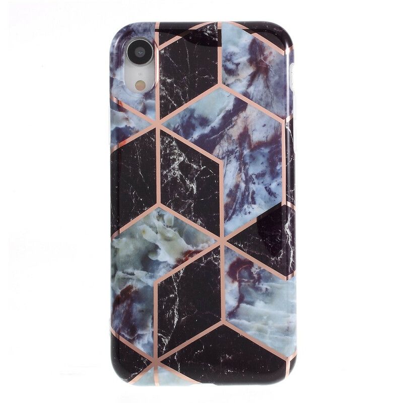 Cover iPhone XR Farvet Geometrisk Marmor