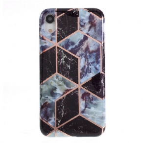 Cover iPhone XR Farvet Geometrisk Marmor