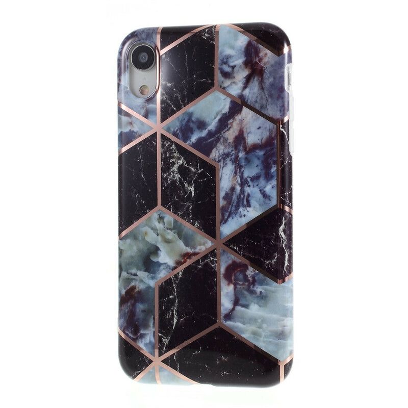 Cover iPhone XR Farvet Geometrisk Marmor