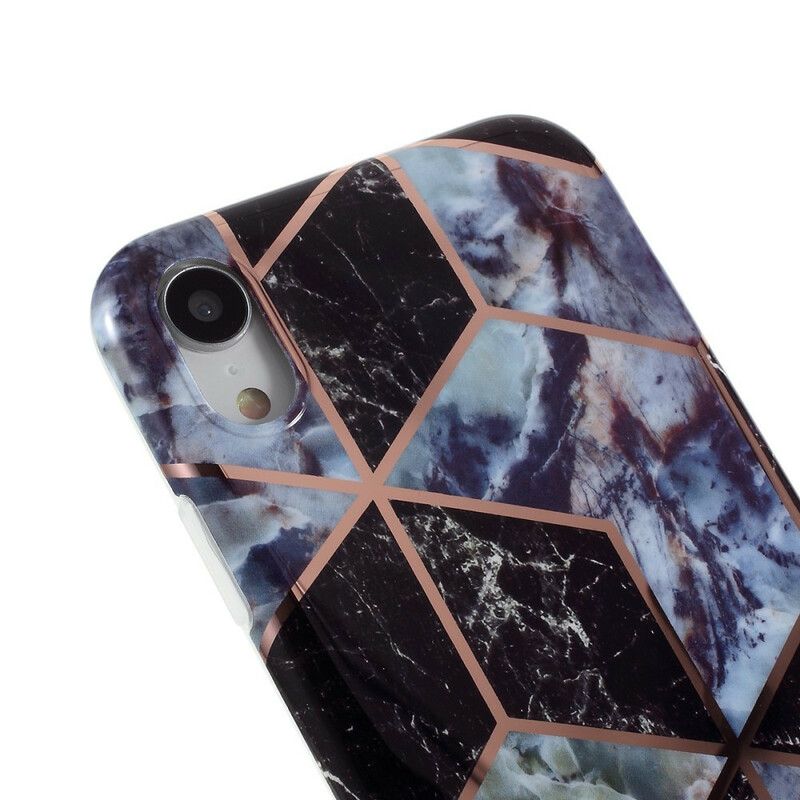 Cover iPhone XR Farvet Geometrisk Marmor