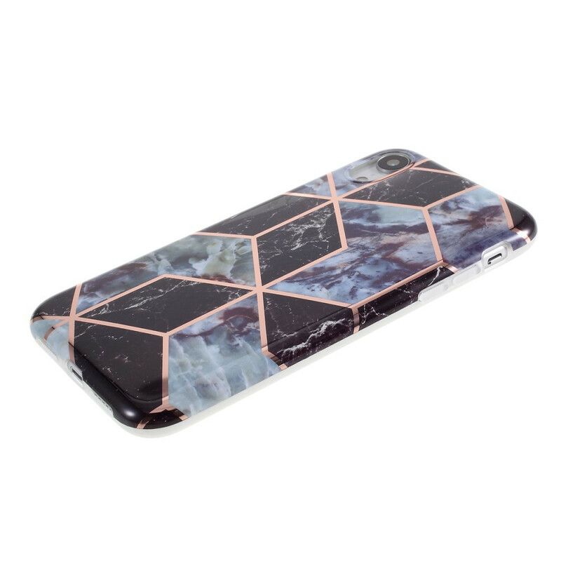 Cover iPhone XR Farvet Geometrisk Marmor