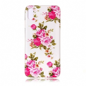 Cover iPhone XR Fluorescerende Frihedsblomster