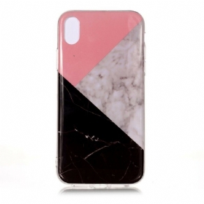 Cover iPhone XR Geometrisk Marmoreffekt