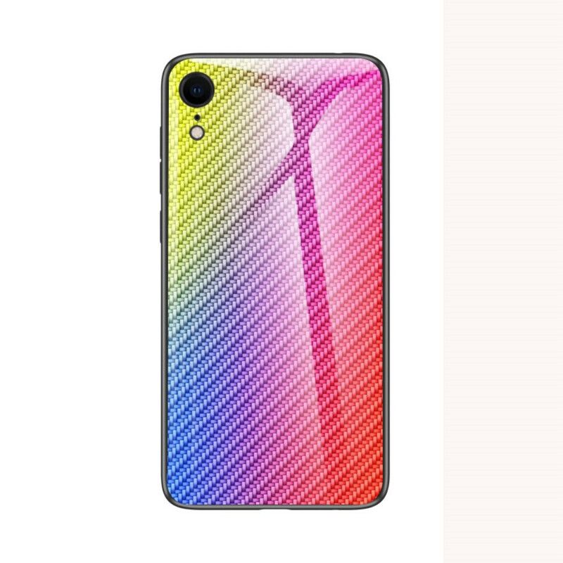 Cover iPhone XR Kulfiber Hærdet Glas