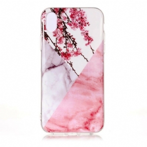 Cover iPhone XR Marmoreret Blommeblomst