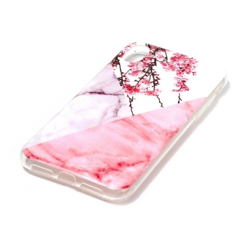 Cover iPhone XR Marmoreret Blommeblomst