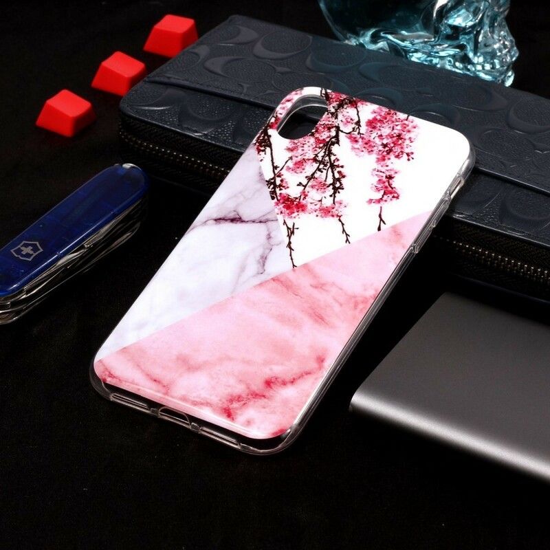 Cover iPhone XR Marmoreret Blommeblomst