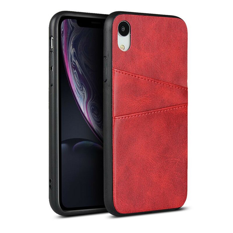 Cover iPhone XR Monokrom Dobbelt Kortholder