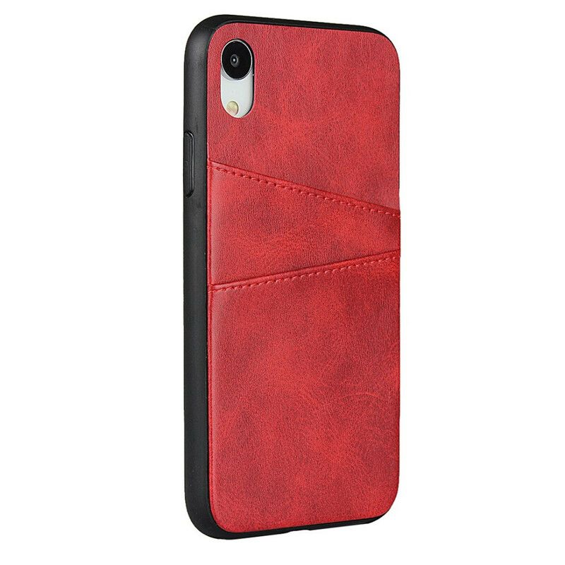 Cover iPhone XR Monokrom Dobbelt Kortholder