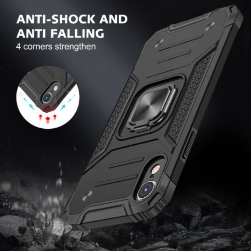 Cover iPhone XR Ring-støtte Panserstil