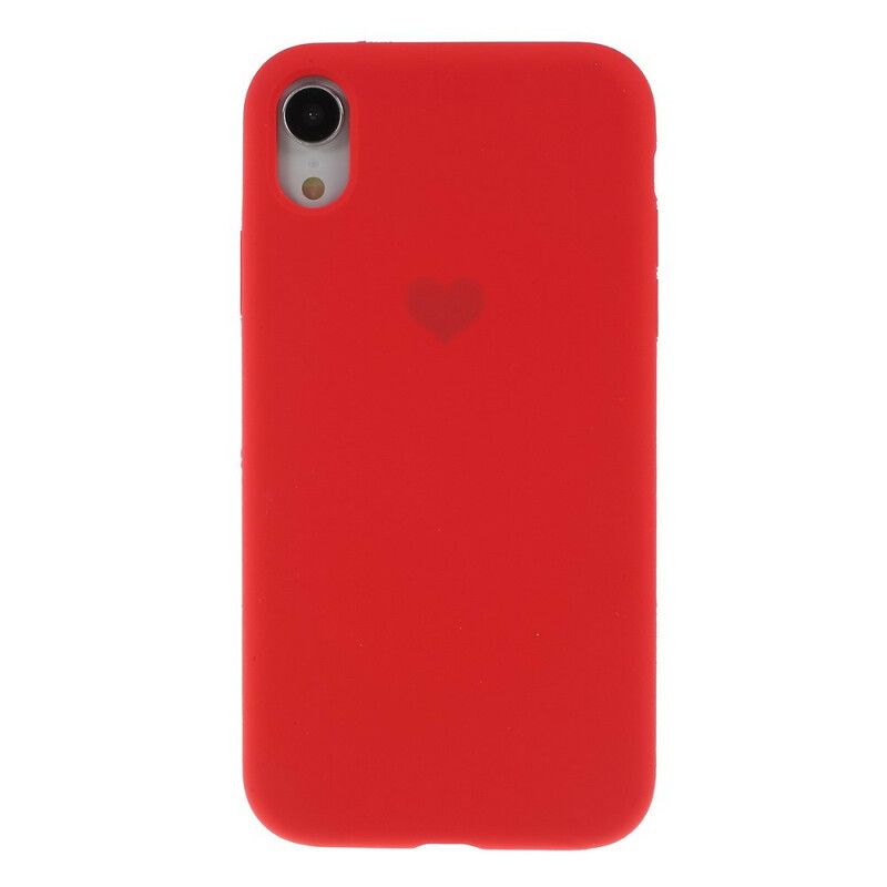 Cover iPhone XR Silikonehjerte