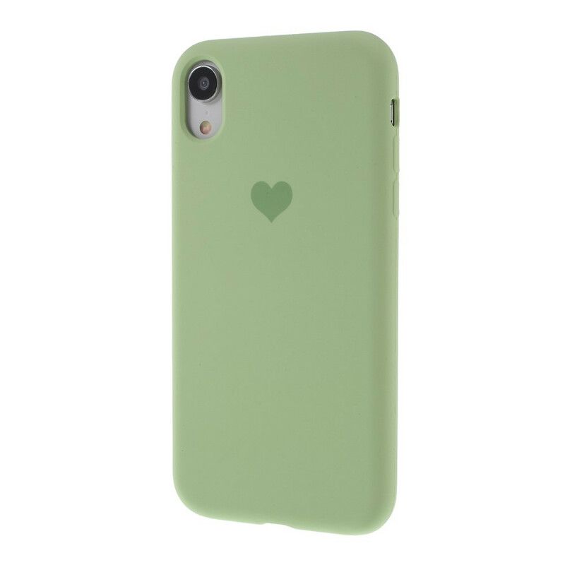 Cover iPhone XR Silikonehjerte