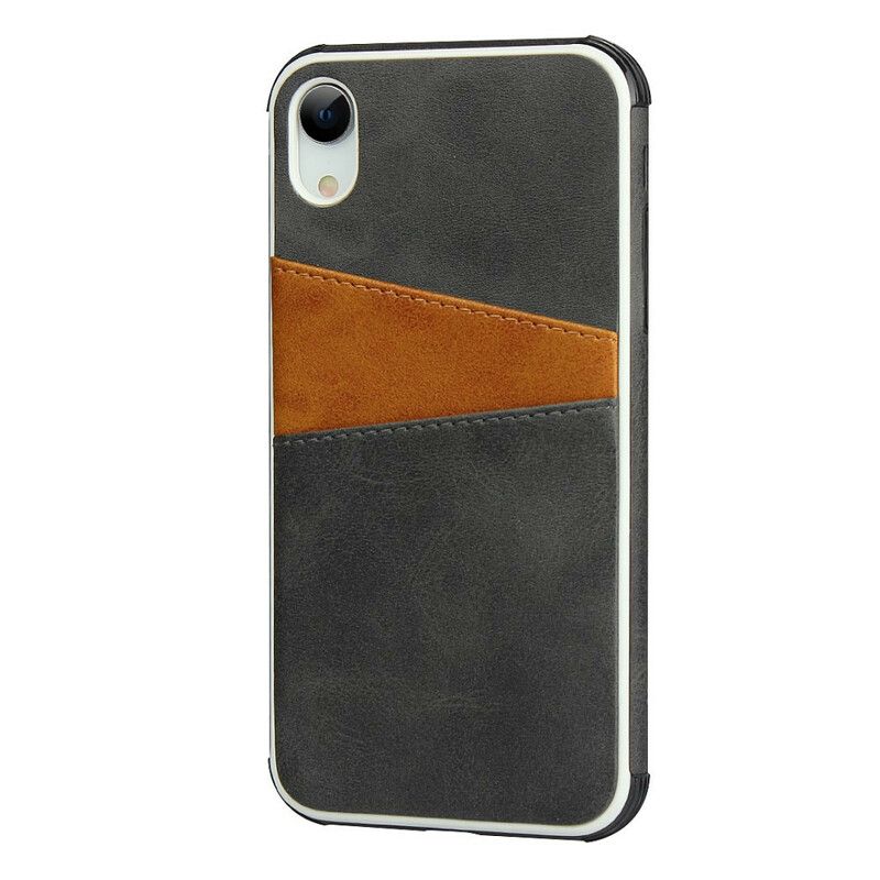 Cover iPhone XR Tofarvet Dobbelt Kortholder