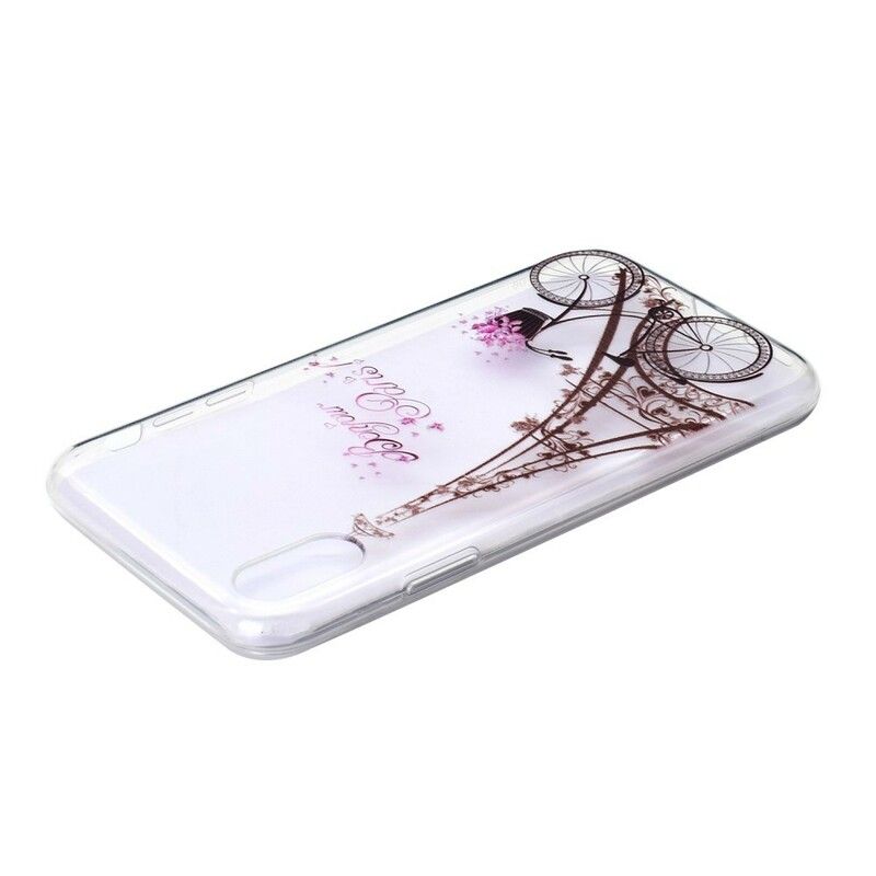 Cover iPhone XR Transparent Bonjour Paris